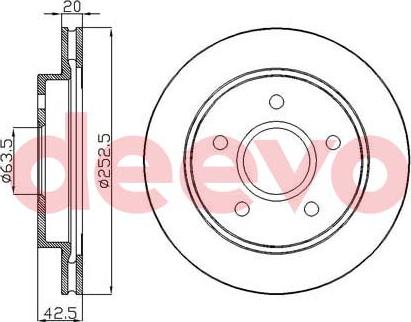 DEEVO BD32120 - Bremžu diski www.autospares.lv