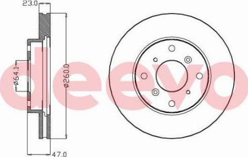 DEEVO BD29020 - Bremžu diski www.autospares.lv