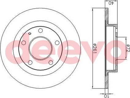 DEEVO BD29140 - Bremžu diski www.autospares.lv