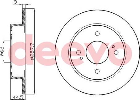 DEEVO BD29220 - Bremžu diski www.autospares.lv