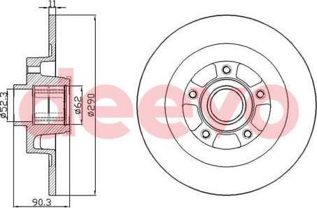 DEEVO BD24780 - Bremžu diski autospares.lv