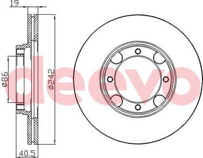 DEEVO BD25840 - Bremžu diski www.autospares.lv