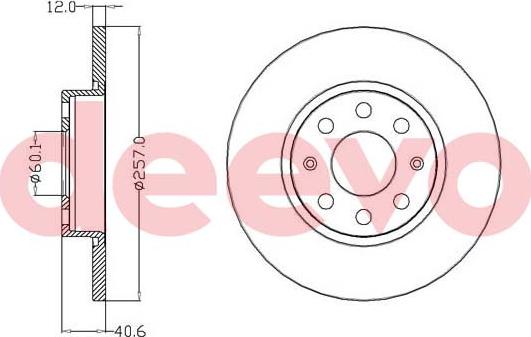 DEEVO BD20100 - Bremžu diski www.autospares.lv