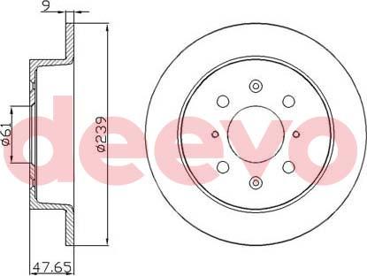 DEEVO BD20340 - Bremžu diski www.autospares.lv