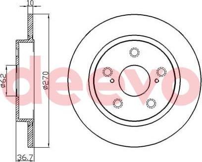 DEEVO BD21440 - Bremžu diski www.autospares.lv