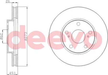 DEEVO BD21400 - Bremžu diski autospares.lv