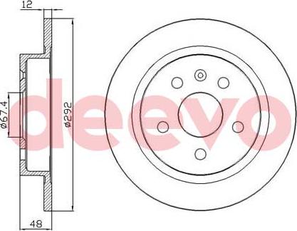 DEEVO BD21620 - Bremžu diski www.autospares.lv