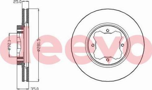 DEEVO BD28940 - Bremžu diski autospares.lv