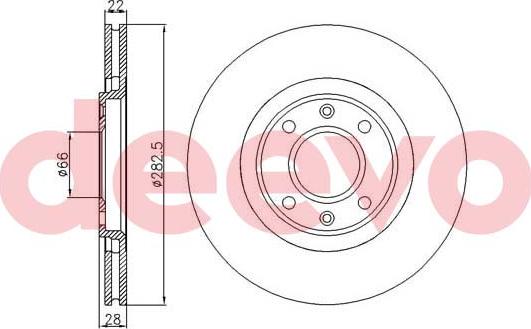 DEEVO BD28600 - Тормозной диск www.autospares.lv