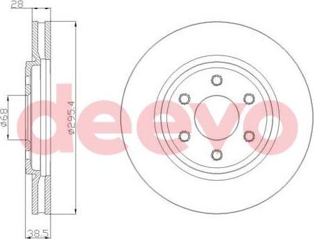 DEEVO BD22040 - Bremžu diski autospares.lv