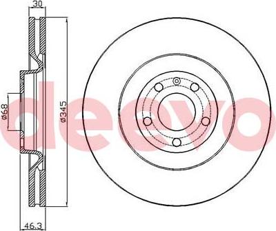 DEEVO BD22880 - Тормозной диск www.autospares.lv