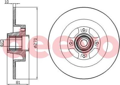 DEEVO BD22740 - Bremžu diski autospares.lv