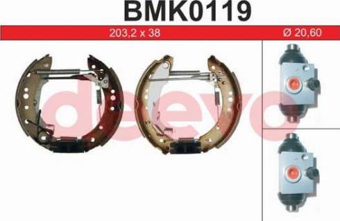 DEEVO BMK0119 - Bremžu loku komplekts autospares.lv