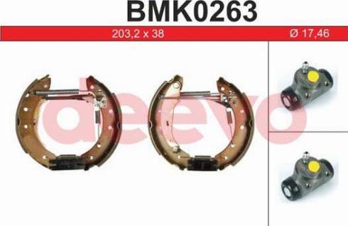 DEEVO BMK0263 - Brake Shoe Set www.autospares.lv