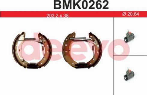 DEEVO BMK0262 - Bremžu loku komplekts www.autospares.lv