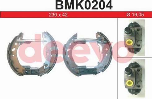 DEEVO BMK0204 - Bremžu loku komplekts autospares.lv