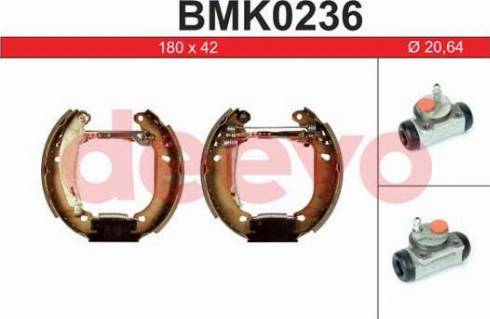 DEEVO BMK0236 - Bremžu loku komplekts www.autospares.lv