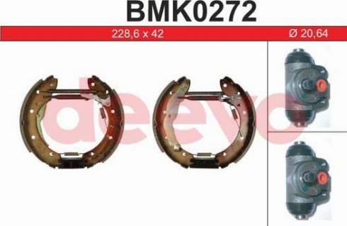 DEEVO BMK0272 - Brake Shoe Set www.autospares.lv