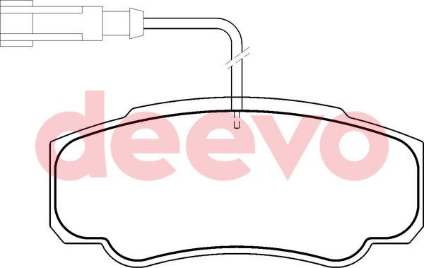 DEEVO BP59540 - Brake Pad Set, disc brake www.autospares.lv