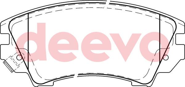 DEEVO BP59100 - Brake Pad Set, disc brake www.autospares.lv