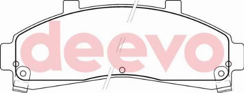 DEEVO BP59820 - Brake Pad Set, disc brake www.autospares.lv