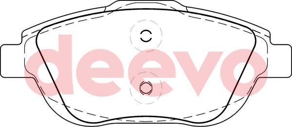 DEEVO BP59260 - Тормозные колодки, дисковые, комплект www.autospares.lv