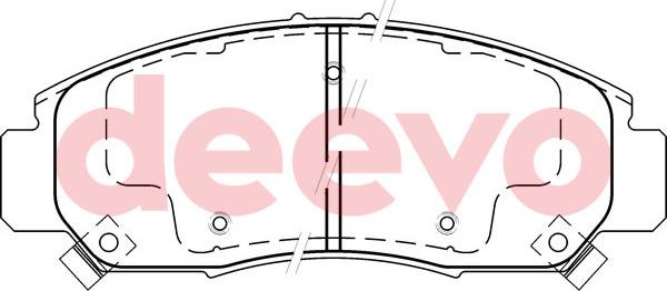 DEEVO BP59280 - Brake Pad Set, disc brake www.autospares.lv