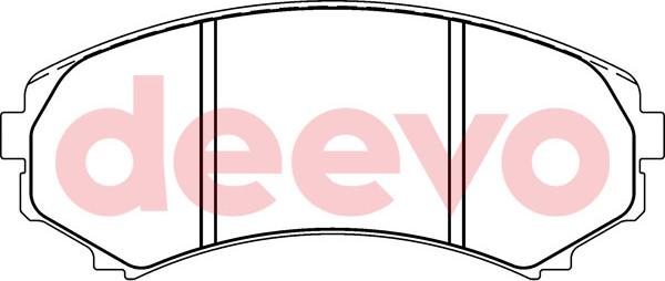 DEEVO BP55520 - Brake Pad Set, disc brake www.autospares.lv