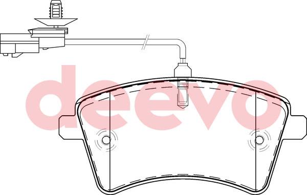 DEEVO BP55000 - Тормозные колодки, дисковые, комплект www.autospares.lv