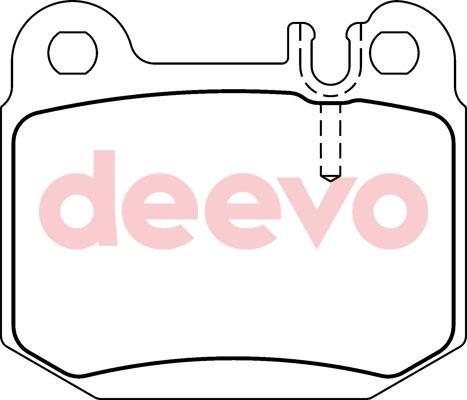 DEEVO BP55280 - Тормозные колодки, дисковые, комплект www.autospares.lv