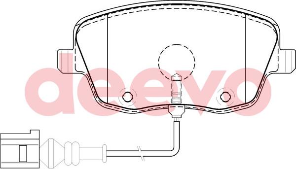 DEEVO BP55220 - Тормозные колодки, дисковые, комплект www.autospares.lv