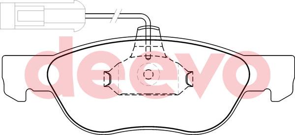 DEEVO BP55780 - Bremžu uzliku kompl., Disku bremzes www.autospares.lv