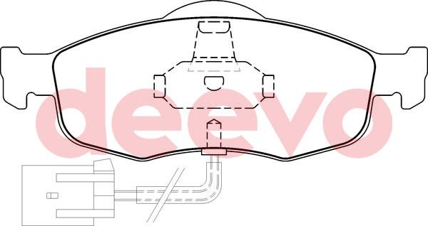 DEEVO BP56340 - Bremžu uzliku kompl., Disku bremzes www.autospares.lv