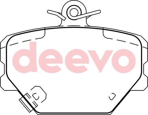 DEEVO BP50440 - Тормозные колодки, дисковые, комплект www.autospares.lv