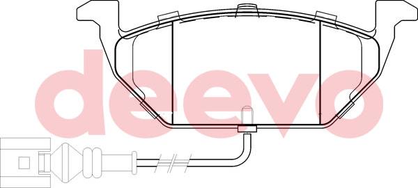 DEEVO BP50040 - Тормозные колодки, дисковые, комплект www.autospares.lv