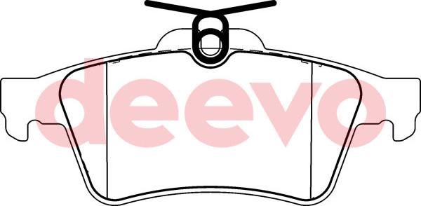 DEEVO BP50340 - Brake Pad Set, disc brake www.autospares.lv