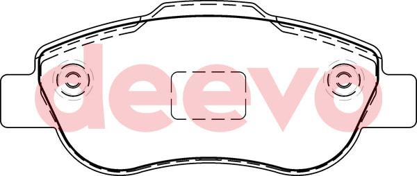 DEEVO BP50260 - Brake Pad Set, disc brake www.autospares.lv