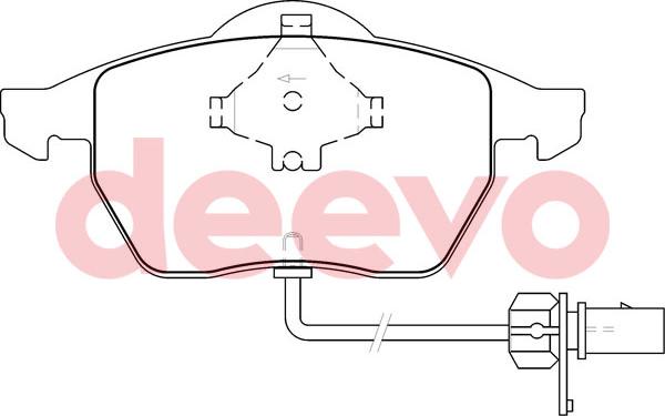 DEEVO BP51240 - Bremžu uzliku kompl., Disku bremzes autospares.lv