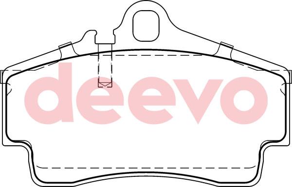 DEEVO BP58940 - Тормозные колодки, дисковые, комплект www.autospares.lv