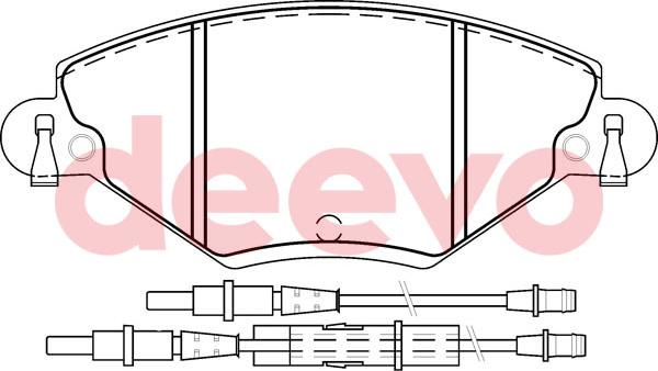 DEEVO BP58600 - Тормозные колодки, дисковые, комплект www.autospares.lv