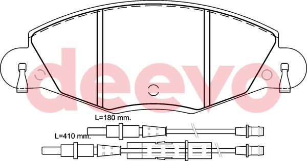 DEEVO BP58260 - Bremžu uzliku kompl., Disku bremzes autospares.lv