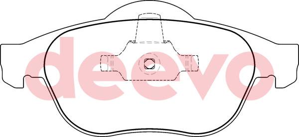 DEEVO BP53980 - Brake Pad Set, disc brake www.autospares.lv