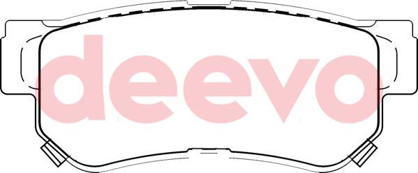 DEEVO BP53800 - Тормозные колодки, дисковые, комплект www.autospares.lv