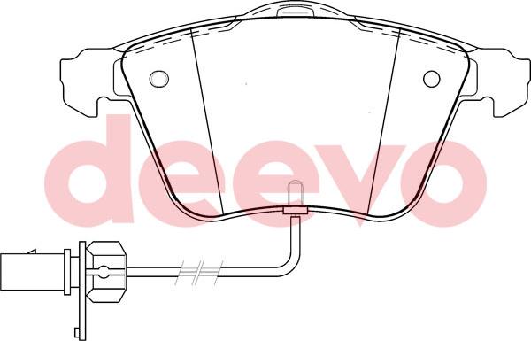 DEEVO BP57000 - Тормозные колодки, дисковые, комплект www.autospares.lv