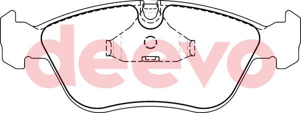 DEEVO BP57020 - Brake Pad Set, disc brake www.autospares.lv