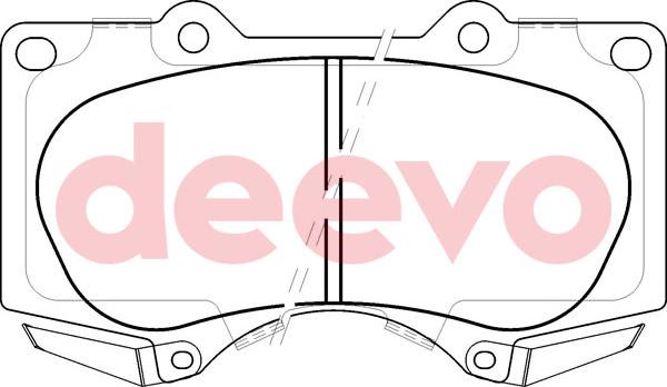 DEEVO BP57240 - Brake Pad Set, disc brake www.autospares.lv