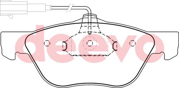 DEEVO BP57200 - Bremžu uzliku kompl., Disku bremzes www.autospares.lv