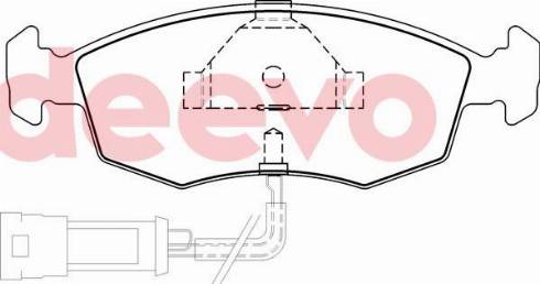 DEEVO BP69460 - Тормозные колодки, дисковые, комплект www.autospares.lv