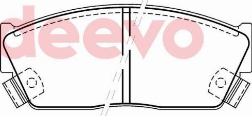 DEEVO BP69520 - Brake Pad Set, disc brake www.autospares.lv