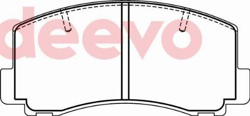 DEEVO BP69660 - Brake Pad Set, disc brake www.autospares.lv